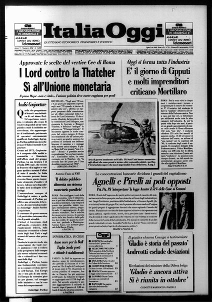 Italia oggi : quotidiano di economia finanza e politica